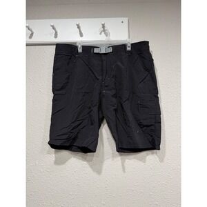 Gramicci Cargo Shorts XXL‎ Black Nylon Hiking Integrated Belted Gorpcore Outdoor